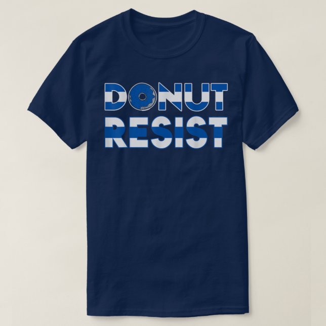 T-shirt Ne pas résister à la ligne bleue mince Police poli (Design devant)