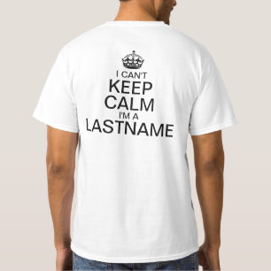 T-shirt Ne peut pas garder le calme pour écrire votre nom