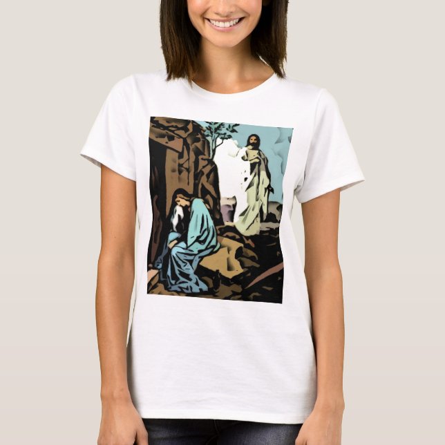 T-shirt Ne pleurent pas, la tombe est vide (Devant)