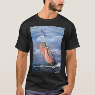 T-shirt Né pour aller à la pêche Forcé d'aller à l'école D