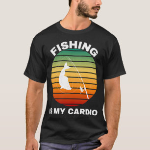 T-shirt Né pour aller à la pêche, forcé de se marier rétro