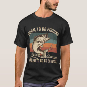 T-shirt Né pour aller pêcher le bar