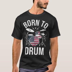 T-shirt Né pour battre la mesure - Batteur cool Joueur de