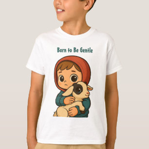 T-shirt Né pour être doux" Jote Illustration enfant & agne