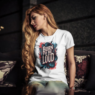 T-shirt Né pour être forte Rockstar Female
