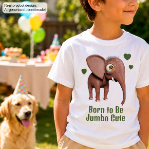 T-shirt Né pour être un éléphant mignon géant pour les enf