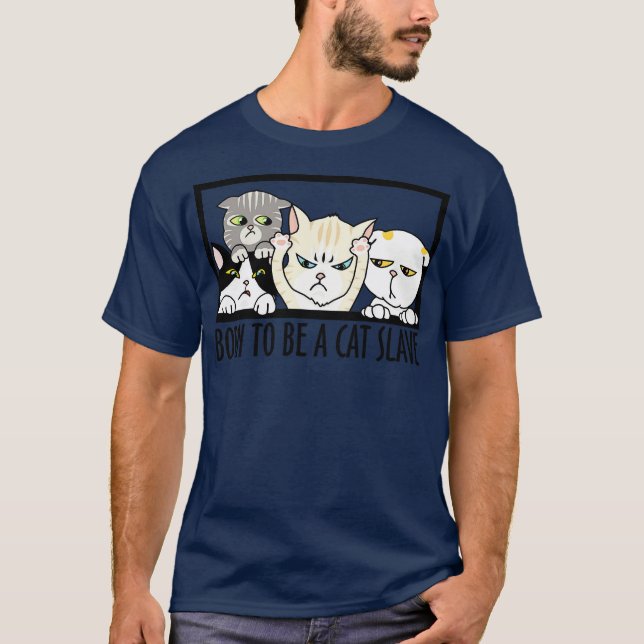 T-shirt Né Pour Être Un Mate De Chat (Devant)