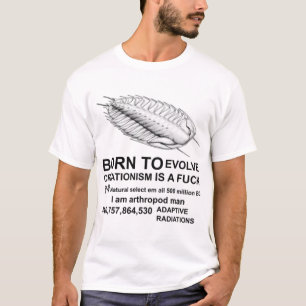 T-SHIRT NÉ POUR ÉVOLUER LE CRÉATIONISME EST UN FCK