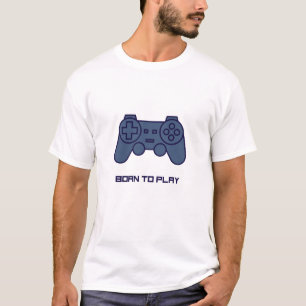T-shirt Né pour jouer Dégradé Gamepad Art