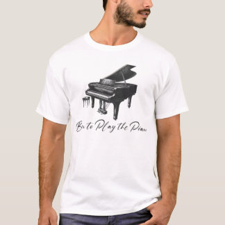 T-shirt Né pour jouer du piano