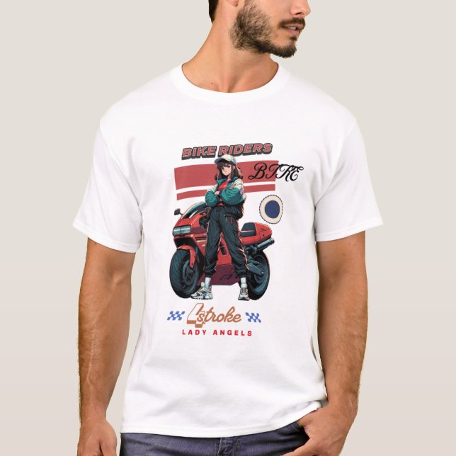 T-shirt Né pour le vélo de course, amateur d'aventure pour (Devant)