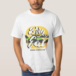 T-shirt "Né pour manger - Amusant et Jouant Design"