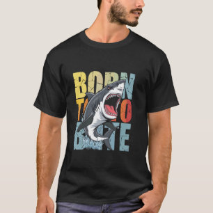 T-shirt Né pour mordre Attaque de requin Conception graphi