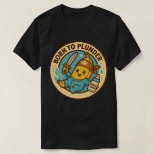 T-shirt Né pour piller bébé banane
