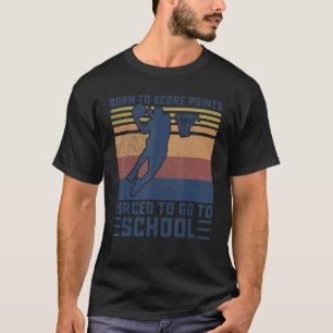 T-shirt Né Pour Score Points Basketball Vintage Garçons En