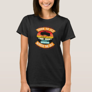 T-shirt Né pour voler à travers le ciel parachute de saut