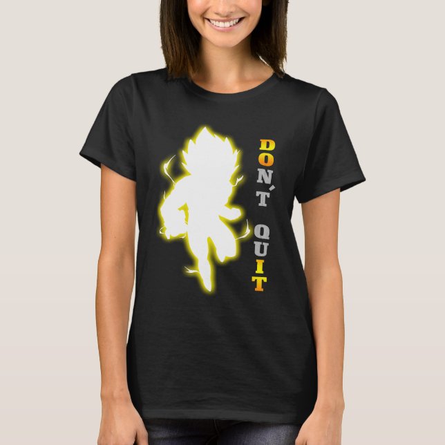 T-shirt Ne quittez pas la citation motivationnelle, fitnes (Devant)