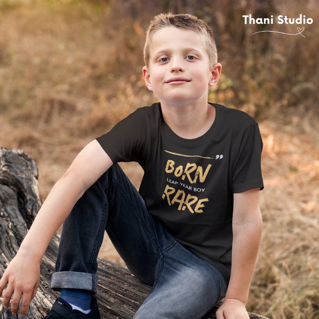 T-shirt Né Rare Leap Année Garçon Fév 29 Anniversaire (Créateur téléchargé)