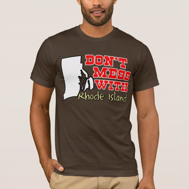 T-shirt Ne salissez pas avec Île de Rhode (Devant)