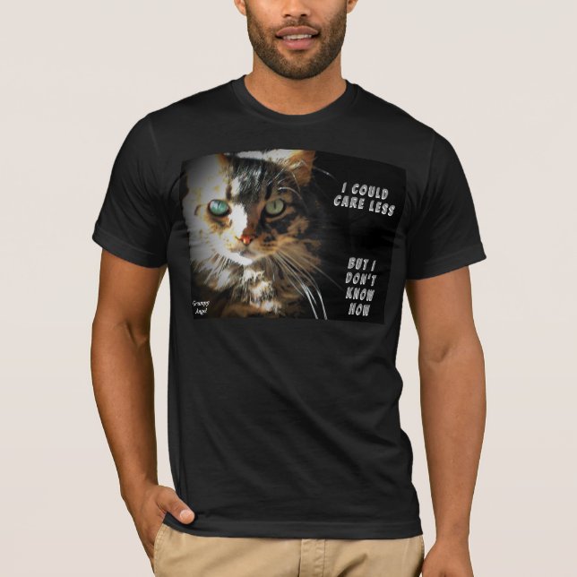 T-shirt Ne savez pas s'inquiéter moins de chat Meme (Devant)