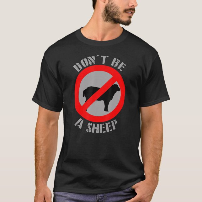 T-shirt Ne sois pas un mouton de la liberté politique (Devant)