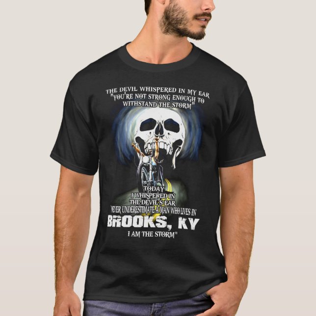 T-shirt Ne sous-estimez jamais BROOKS KY Man (Devant)