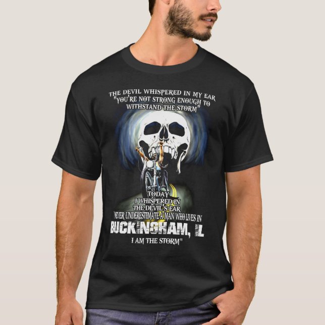 T-shirt Ne sous-estimez jamais BUCKINGHAM IL Man (Devant)