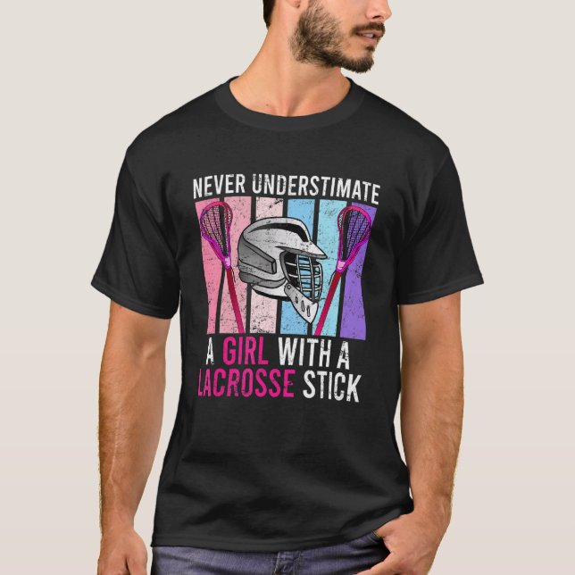 T-shirt Ne Sous-Estimez Jamais Un Bâton De Crosse Pour Fil (Devant)
