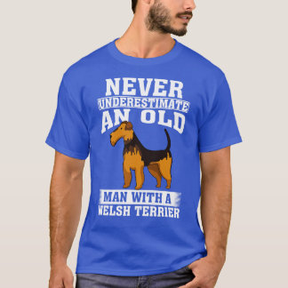 T-shirt Ne sous-estimez jamais un vieil homme au Terrier g