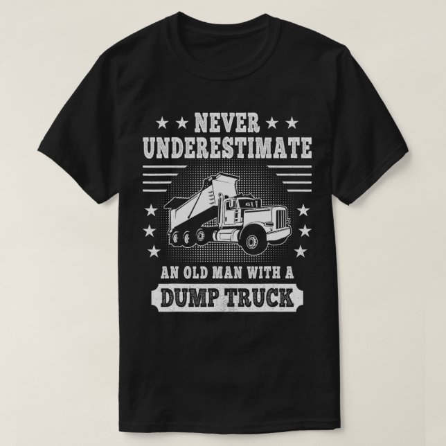 T-shirt Ne sous-estimez jamais un vieil homme avec un cami (Design devant)