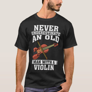 T-shirt Ne sous-estimez jamais un vieil homme avec un viol