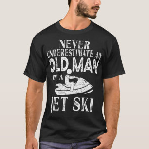 T-shirt Ne Sous-Estimez Jamais Un Vieil Homme Sur Un Jet S