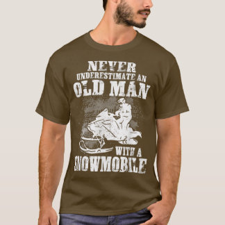 T-shirt Ne Sous-Estimez Jamais Un Vieux Homme Avec Motonei