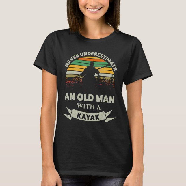 T-shirt Ne Sous-Estimez Jamais Un Vieux Homme Avec Un Père (Devant)