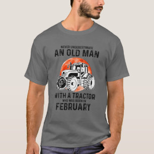 T-shirt Ne Sous-Estimez Jamais Un Vieux Homme Avec Un Trac
