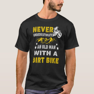 T-shirt Ne Sous-Estimez Jamais Un Vieux Homme Avec Un Vélo