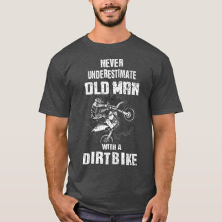 T-shirt Ne Sous-Estimez Jamais Un Vieux Homme Avec Un Vélo
