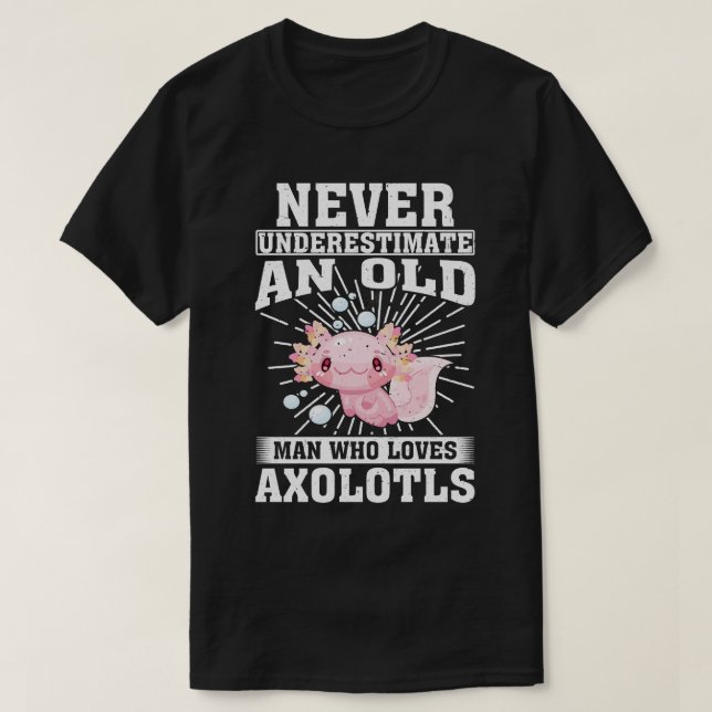 T-shirt Ne Sous-Estimez Jamais Un Vieux Homme Qui Aime Les (Design devant)