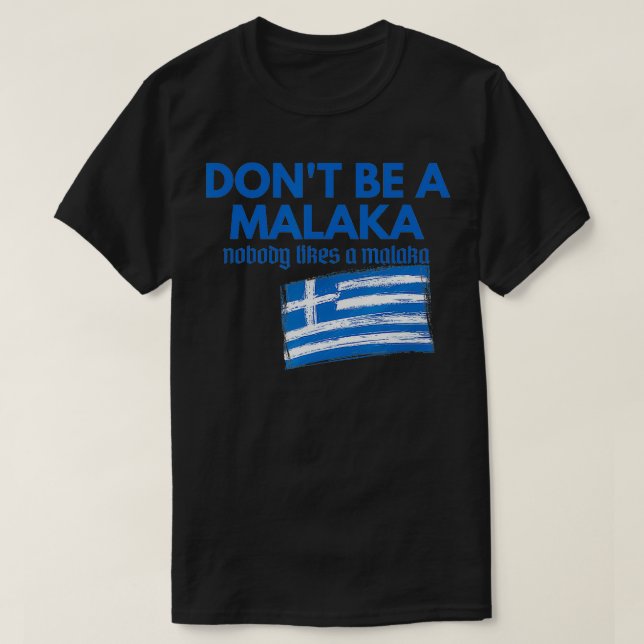 T-shirt Ne Soyez Pas Malaka Medusa Grec (Design devant)