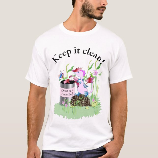 T-shirt Ne soyez pas un insecte d'ordures ! (Devant)