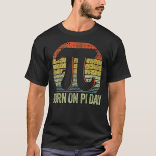 T-shirt Né Sur Pi Day Shirt, Joyeux Anniversaire Funny Ner