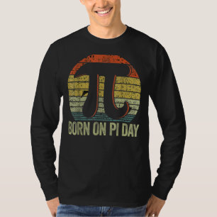 T-shirt Né Sur Pi Day Shirt, Joyeux Anniversaire Funny Ner