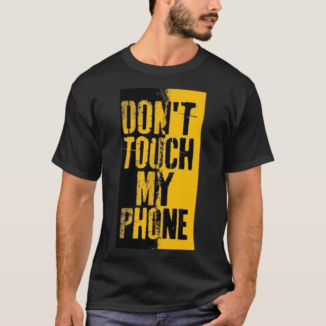 T-SHIRT NE TOUCHE PAS MON FUNNY TÉLÉPHONIQUE (Devant)