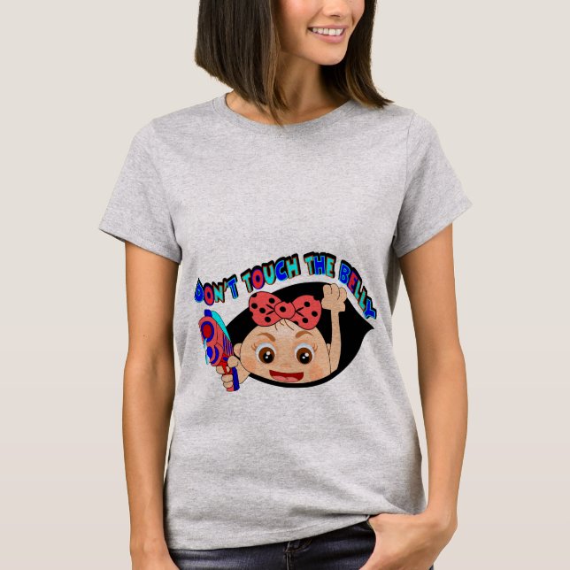 T-shirt Ne touchez pas le ventre (Devant)