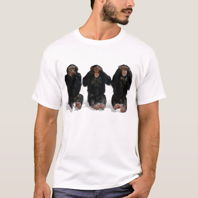 T-shirt Ne voir l'aucun mal, n'entendez aucun mal, ne (Devant)
