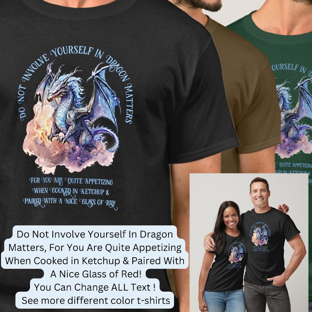 T-shirt Ne vous engagez pas dans les affaires Dragon, (Créateur téléchargé)