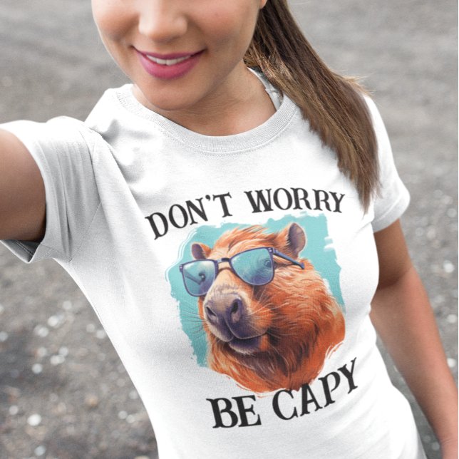 T-shirt Ne vous inquiétez pas Capy Happy Capybara (Créateur téléchargé)