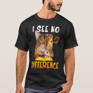 T-shirt Ne voyant aucune différence Vache végétarienne et