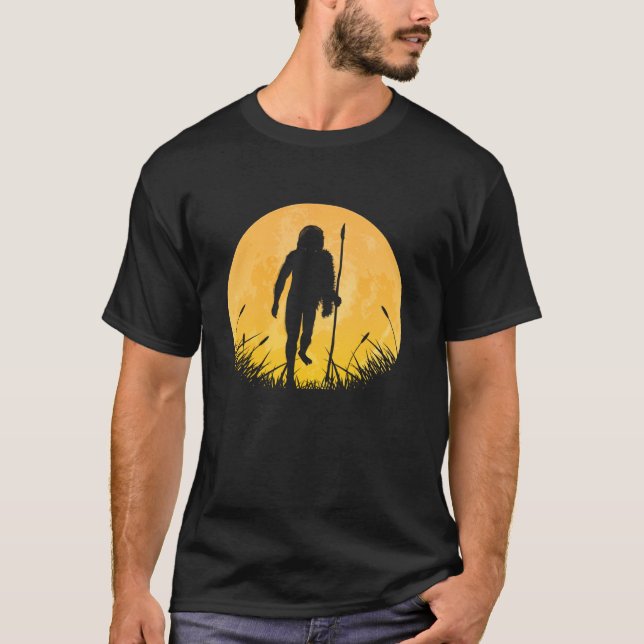T-shirt Neandertal Easy Halloween tenue Primate Moon Cos (Devant)