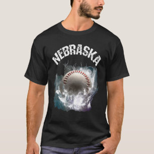 T-shirt Nebraska Baseball Retro